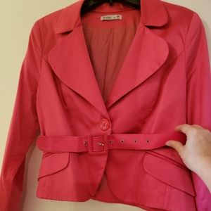 Pink Satin Blazer